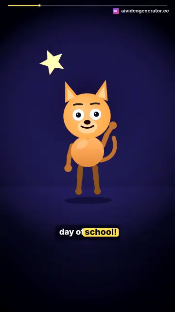 Kitty First Day of School Story for Kids