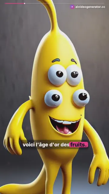 Personnages fruits animés design 3D