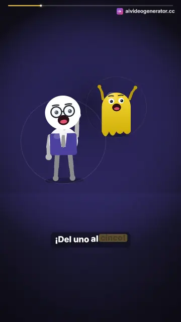 Aprende a contar del uno al cinco con animación