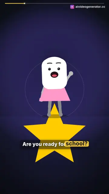 Cartoon Characters Going to School Adventure