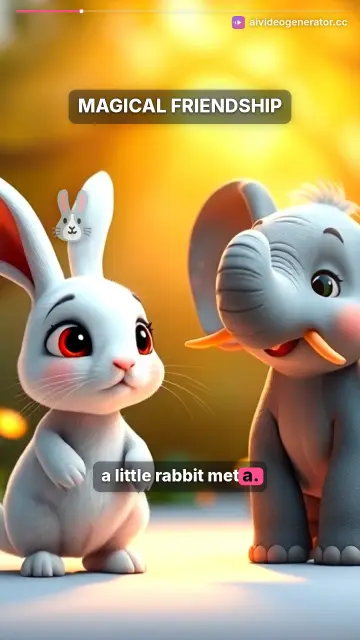 Rabbit and Elephant Friends Magical Friendship Story