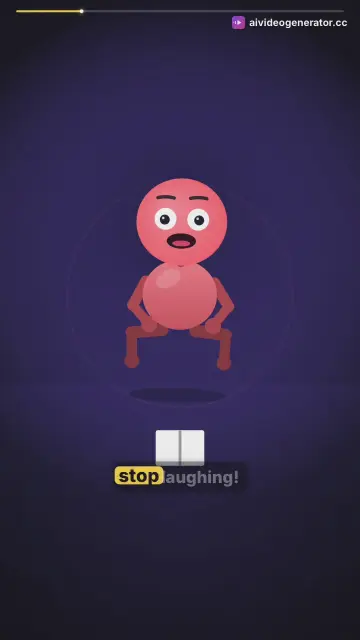 Funny Monster Laughing in Class Animation